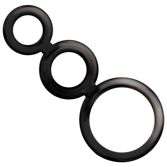 Addicted Toys Rings Set For Penis Black