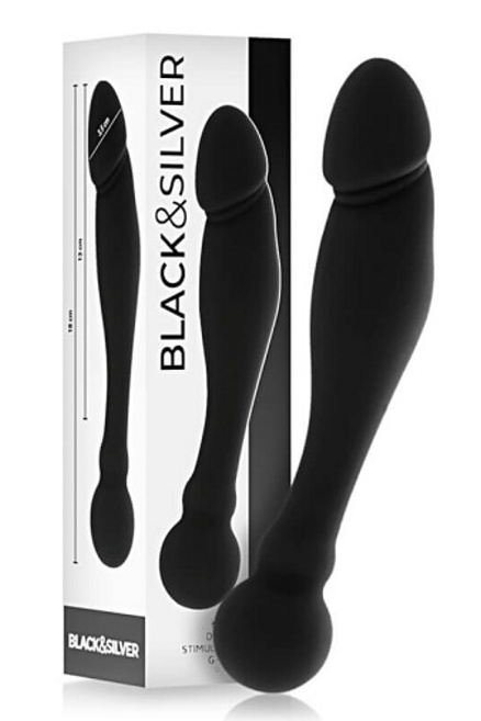 Black and Silver Karl Black gspot silikonové dildo