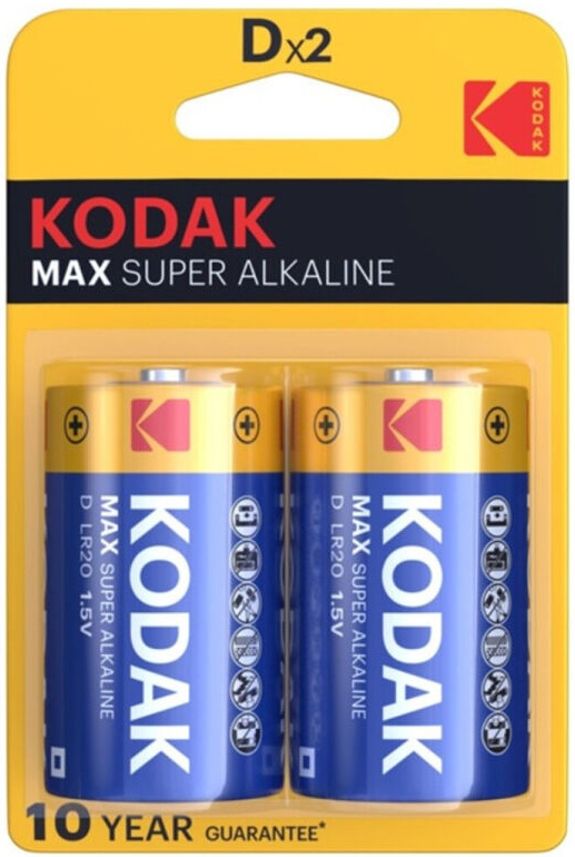 Kodak Max Alkaline Battery D LR20 2ks