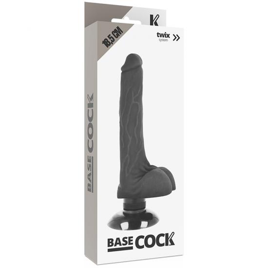 Basecock Realistic Vibrator 2-1 Black 18.5