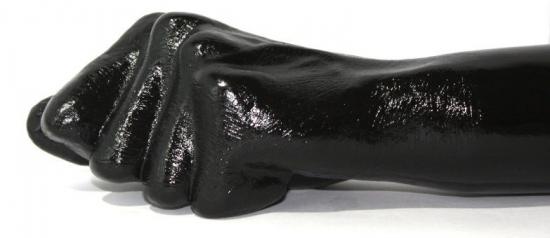 Double Dildo Power Fist and Hand Black