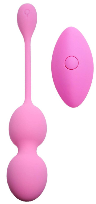 Vibrační vaginální kuličky růžové (32mm, 80g)