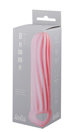 Lola Games Homme Wide Pink 11-15 cm návlek pro zvětšení penisu