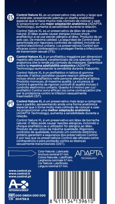 Control Adapta Nature Xl Condoms 12 Units