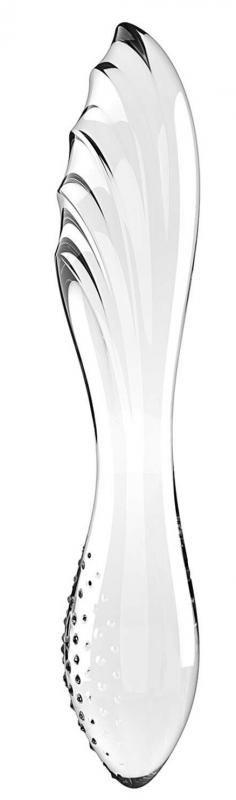 Satisfyer Dazzling Crystal (Clear), oboustranné skleněné dildo