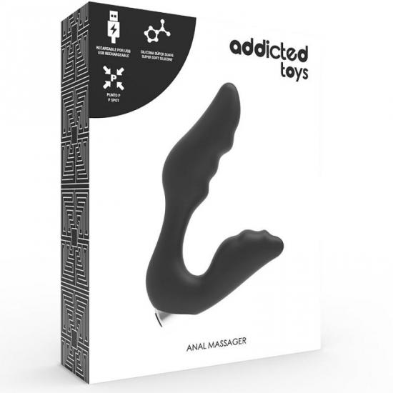 Addicted Toys Prostate Anal Vibrator #6 černý nabíjecí masér prostaty