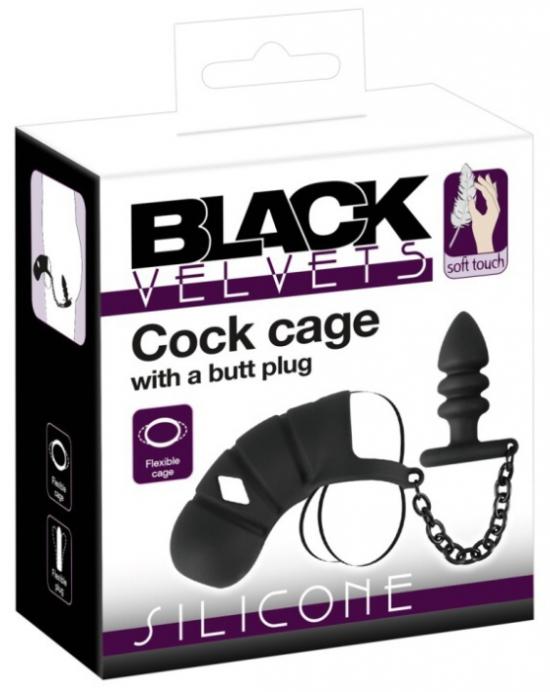 Black Velvets Cock cage with