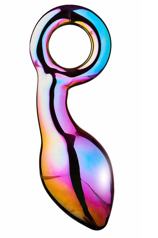 Dreamtoys Glamour Glass Chunky Ring Plug 13 cm skleněný anální kolík
