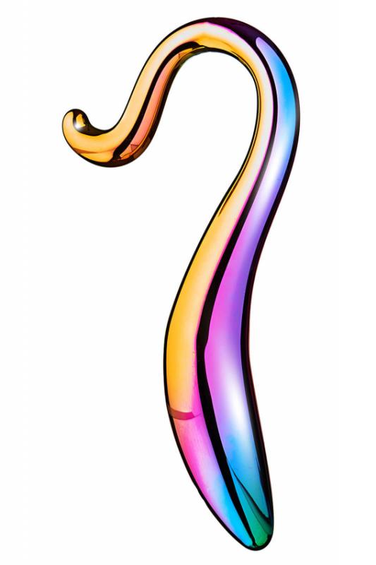 Glamour Glass Elegant Curved Dildo 18 cm skleněné dildo