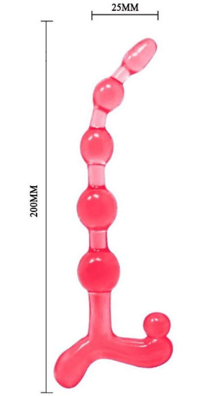 Bendy Twist Anal Beads Red