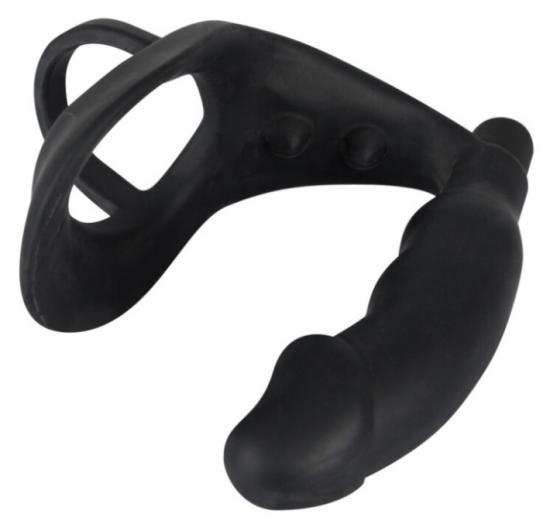 Black Velvets Cock Ring with Vibration