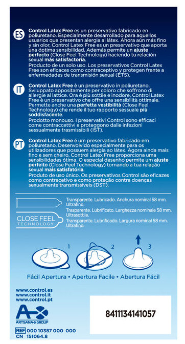 Control Free Sin Latex Condoms 5 Units