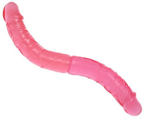 Pink double heads dildo