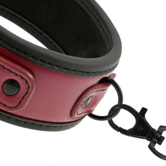 FETISH SUBMISSIVE DARK ROOM COLLAR WITH LEASH