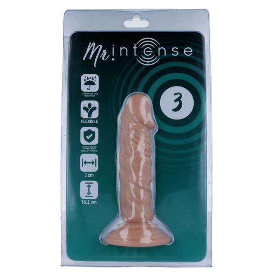 100% realistické hedvábné dildo - penis 16.2 x 3,5 cm s přísavkou