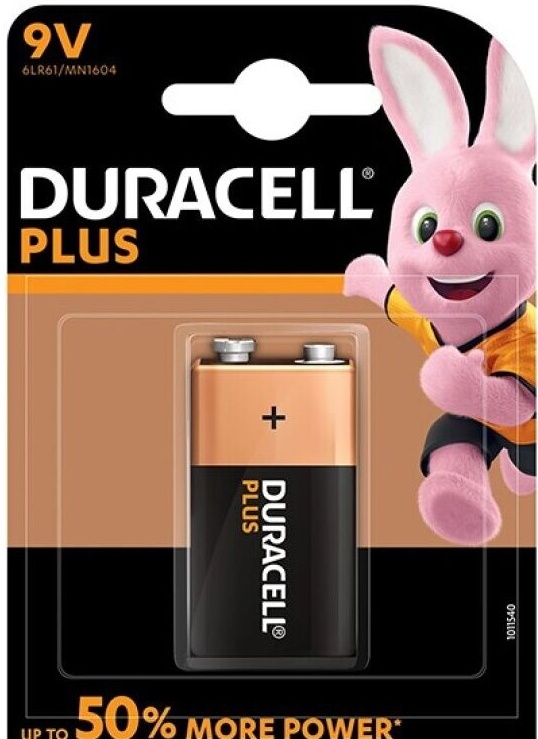 Duracell Plus Power Battery 9V LR61 1ks