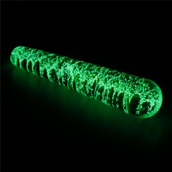 LoveToy Glow in the dark Twilight Gleam Glass Dildo Slim Fantasy