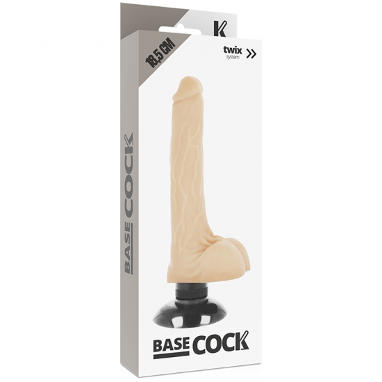 Basecock Realistic Vibrator 2-1 Flesh 18.5