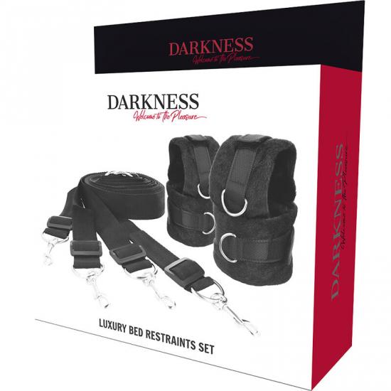 Darkness Interlace Over And Under Bed Restraint Set