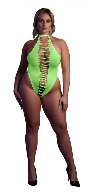 Ouch! Glow in the Dark High-Cut Body Neon Green