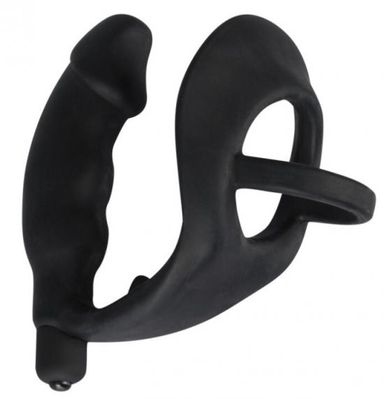 Black Velvets Cock Ring with Vibration