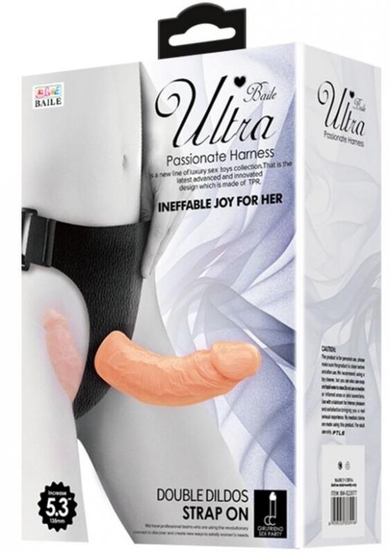 Baile Ultra Passionate Harness Double Dildo Strap On