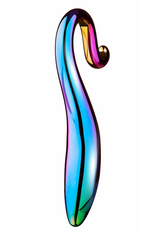 Glamour Glass Elegant Curved Dildo 18 cm skleněné dildo