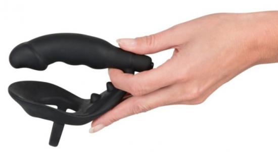 Black Velvets Cock Ring with Vibration