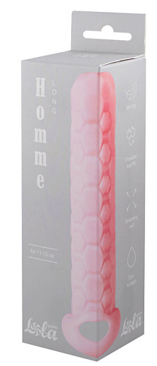 Lola Games Homme Long 11-15 cm (Pink), návlek pro penis