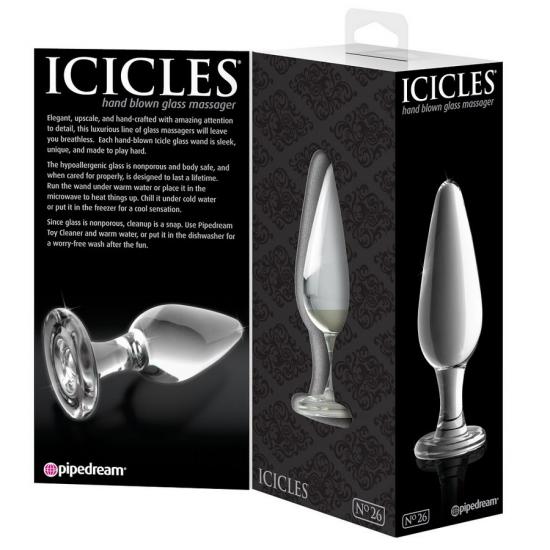 Skleněný anální kolík ICICLES No. 26