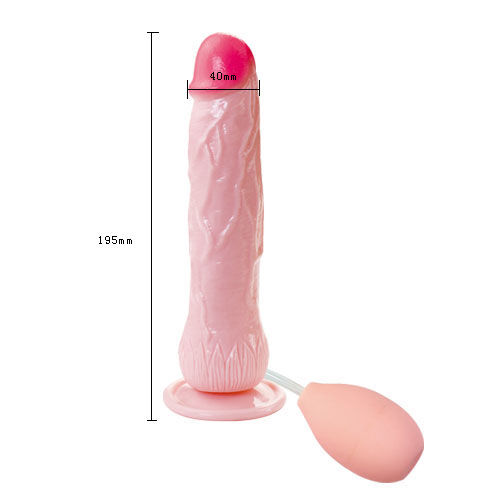 Realistické ejakulující dildo s přísavkou a samostatnou pumpou 20 x 4 cm.