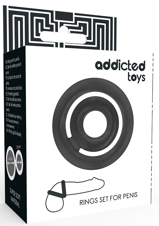 Addicted Toys Potenz C-Ring Penis Black