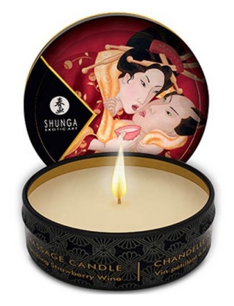 Shunga Massage Candle Strawberry 30 ml