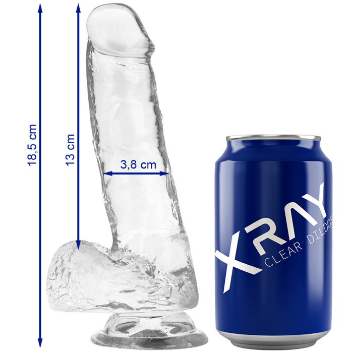 Xray Clear Cock With Balls 18.5cm