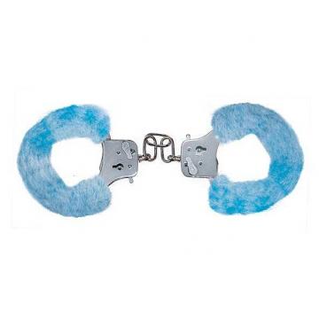 Furry Fun Cuffs Blue Plush-pouta