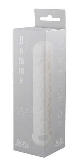 Lola Games Homme Long 9-12 cm White, návlek pro penis