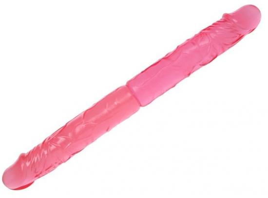 Pink double heads dildo