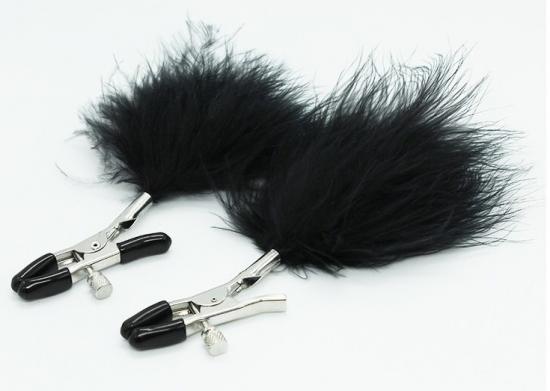 Feathered Nipple Clamps Black