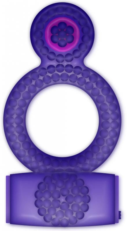 Casual Ring Vibrating Double Pleasure Purple