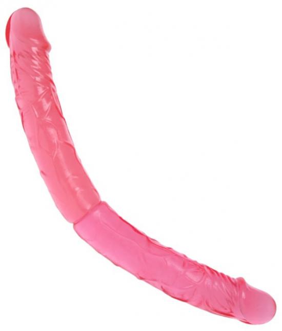 Pink double heads dildo