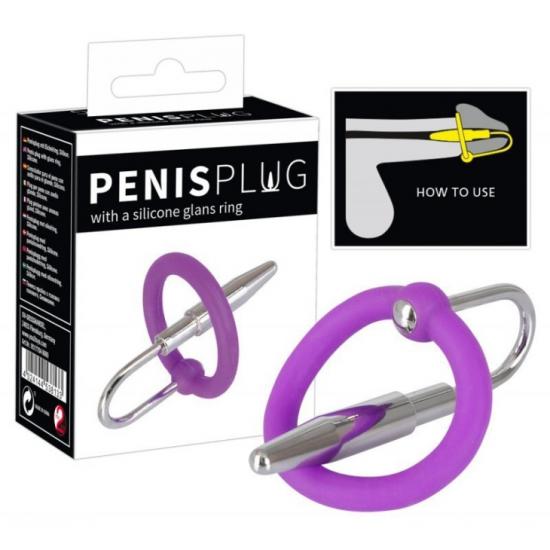 Penis Plug Piss Play with Glans Ring &amp; Stopper