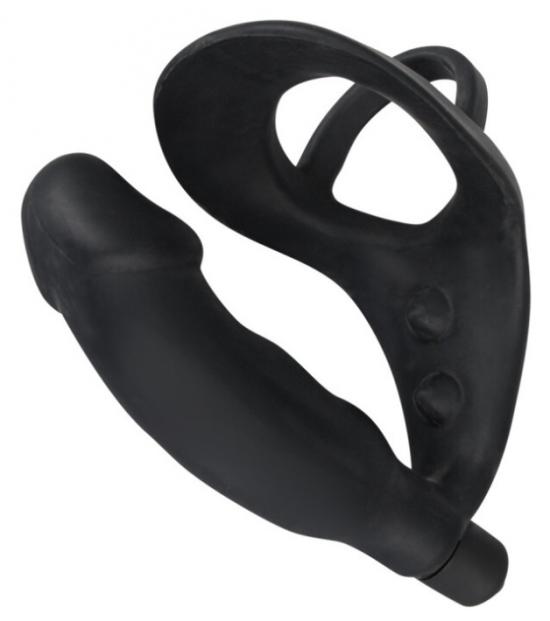 Black Velvets Cock Ring with Vibration