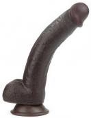 LoveToy Sliding-Skin Dual Layer Dong 9.5" Brown