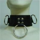 Leather Collar with Ring Padlock Key