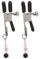 Adjustable Clamps With Beads Silver