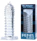 CLEAR CRYSTAL PENIS SLEEVE - SPIKED