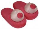 Růžové pantofle s prsy Busen-Puschen
